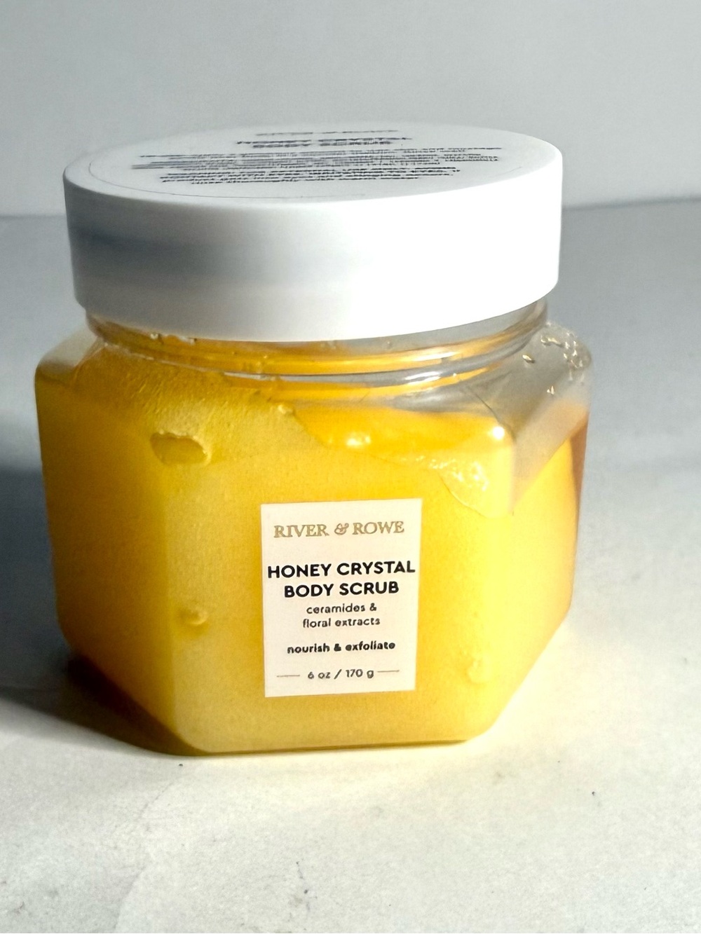 River & Rowe Honey Crystal Body Scrub w/ Ceramides & Floral Extracts 6oz